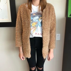 fur coat purchased from a boutique in SoCal